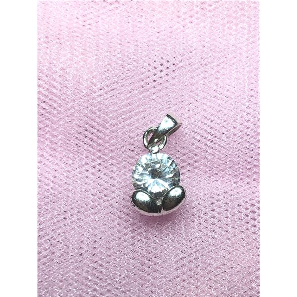 SILVER CUBIC ZIRCONIA PENDANT