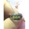 Image 2 : SILVER PERIDOT AND WHITE TOPAZ(1.1CT) RING