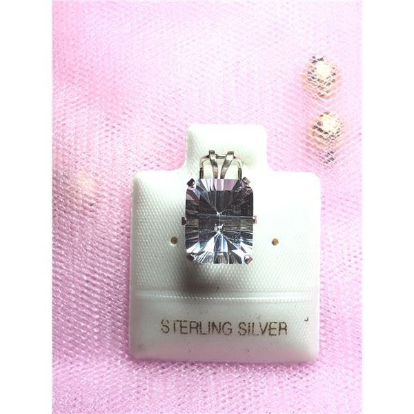SILVER WHITE TOPAZ(3.4CT) PENDANT