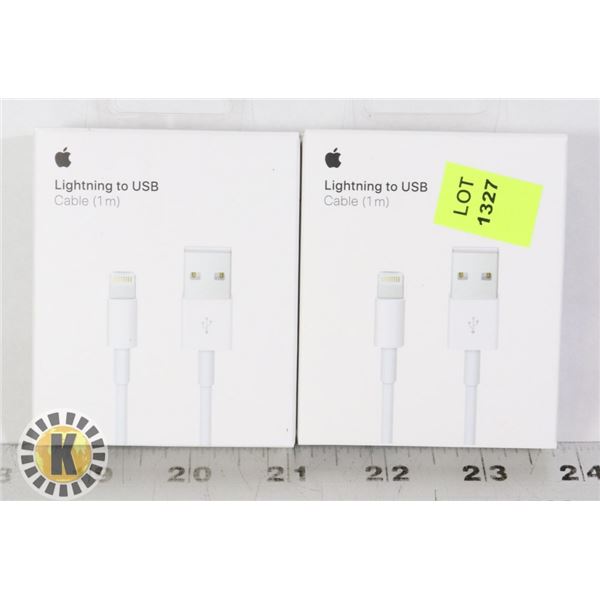 TWO CHARGE CABLES FOR APPLE PRODUCTS