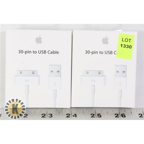 TWO CHARGE CABLES FOR APPLE PRODUCTS