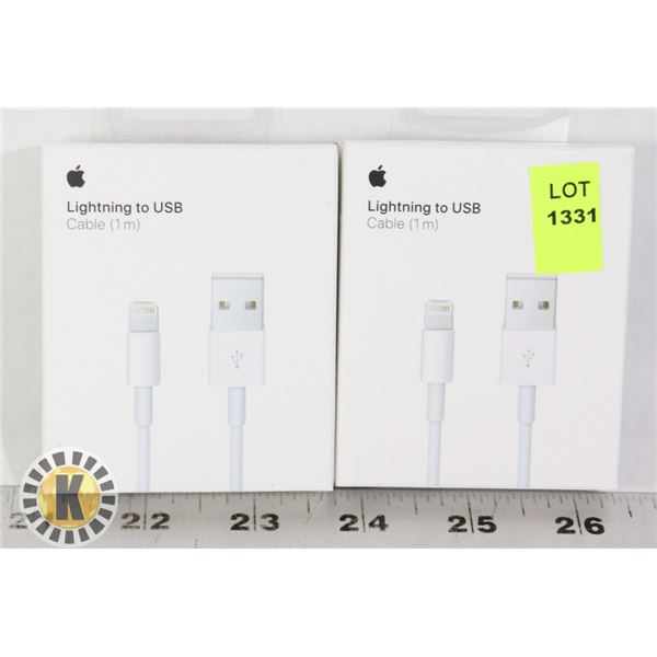 TWO CHARGE CABLES FOR APPLE PRODUCTS