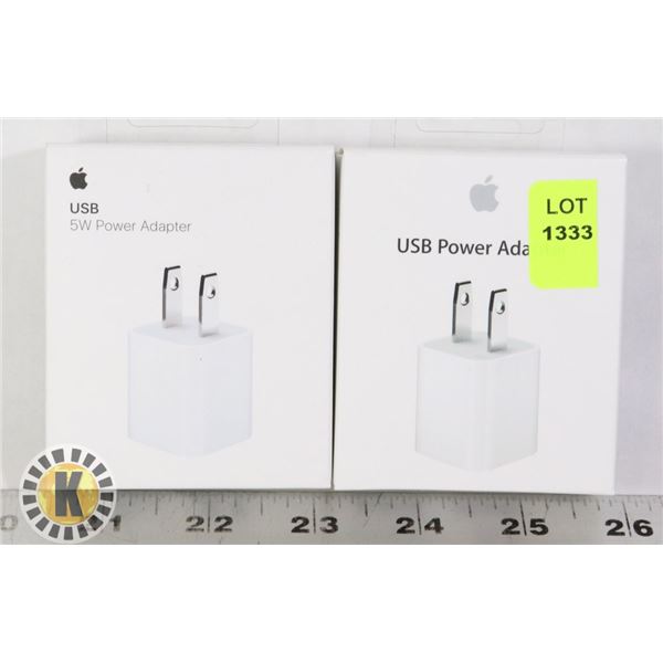 TWO APPLE POWER ADAPTORS