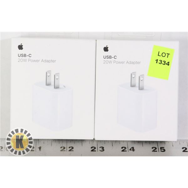 TWO APPLE POWER ADAPTORS
