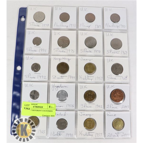 20 COINS 7 DIFFERENT COUNTRIES