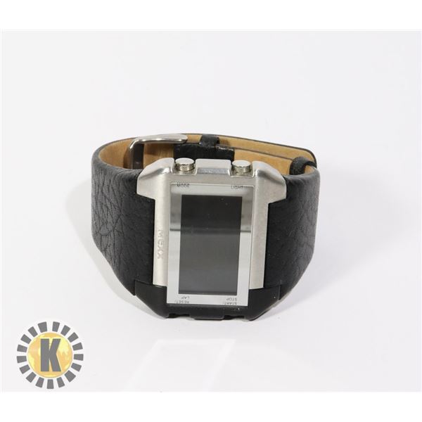 VINTAGE MEXX WATCH WITH WIDE LEATHER STRAP
