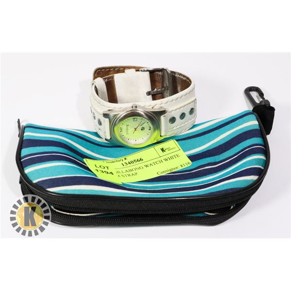 LADIES BILLABONG WATCH WHITE LEATHER STRAP