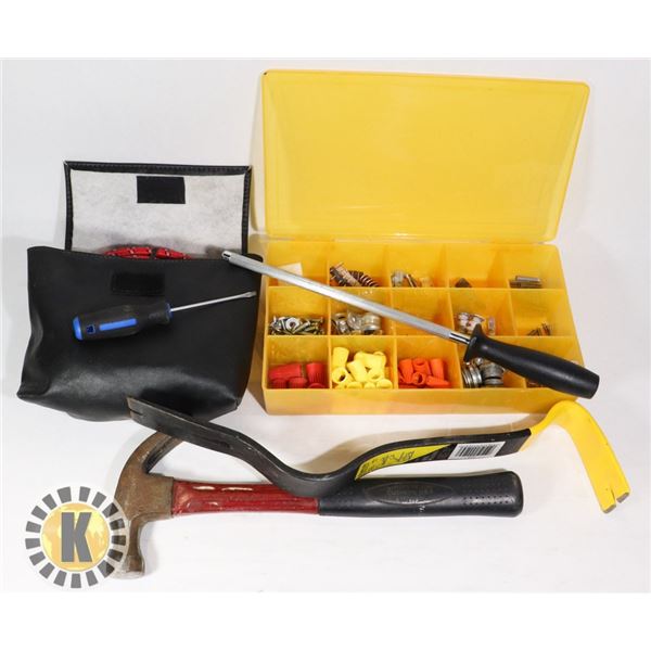 ESTATE BOX OF HARDWARE TOOLS