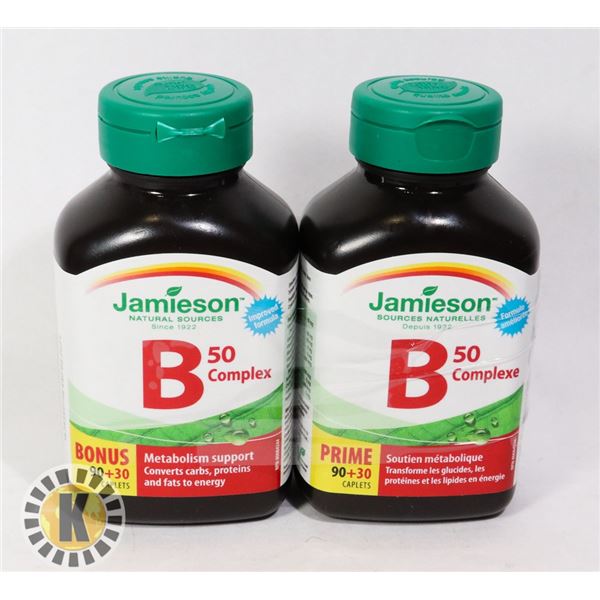 TWO BOTTLES OF JAMIESON B50 COMPLEX TABLETS