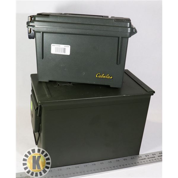 TWO AMMUNITION STORAGE BOXES