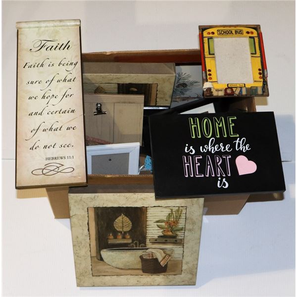 BOX WITH ESTATE HOUSEHOLD PICTURES INCL.