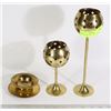 Image 1 : LOT OF 3 BRASS CANDLE HOLDER