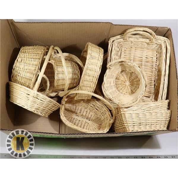 14 PACK WICKER BASKETS-SMALL