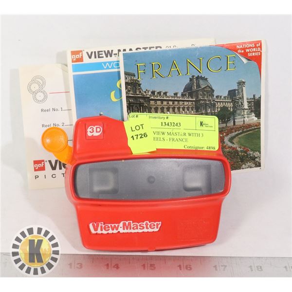 VINTAGE VIEW MASTER WITH 3 SETS OF REELS - FRANCE