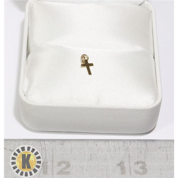 14K YELLOW GOLD BABY CROSS 0.09G PENDANT