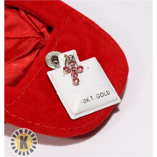 10K YELLOW GOLD TOURMALINE PENDANT