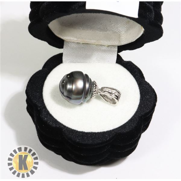 SILVER GENUINE TAHITION PEARL 12-33MM AND CZ