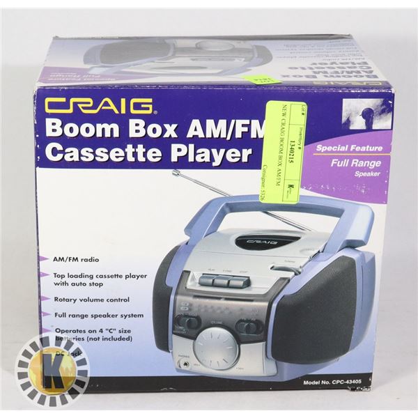 NEW CRAIG BOOM BOX AM/FM