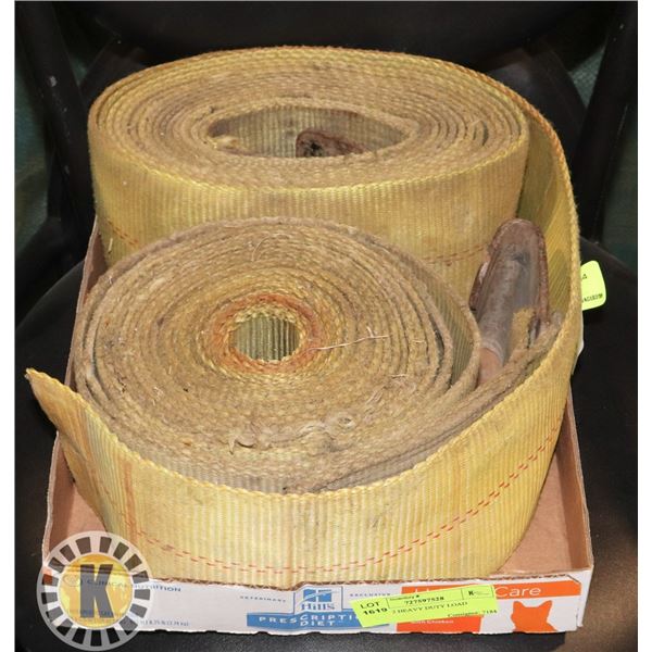LOT OF 2 HEAVY DUTY LOAD STRAPS