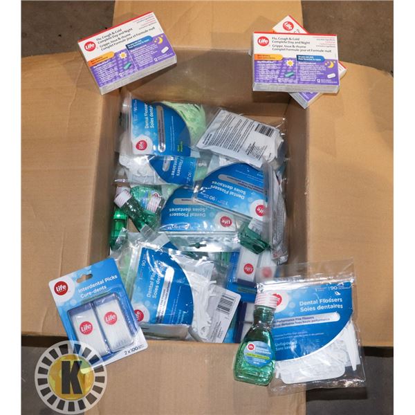 LARGE LOT OF ASSORTED DENTAL AND OTHER PRODUCTS