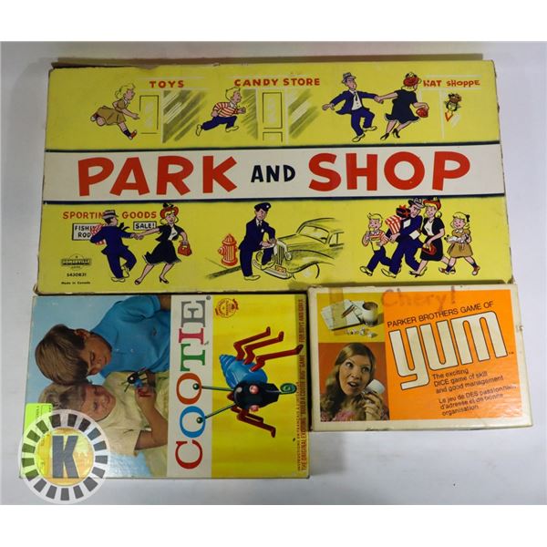 3 VINTAGE BOARD GAMES