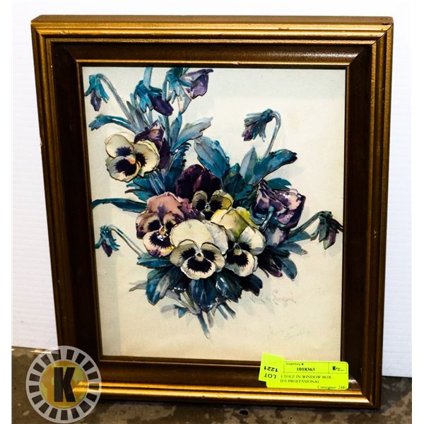 PAPER TOLE IN WINDOW BOX - PANSIES PROFESSIONAL