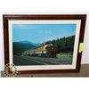 Image 1 : FRAMED WALL PICTURE OF A TRAIN- 22.5" BY 18.5"