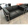 Image 2 : BLACK CHROME FRAME 2 SEAT RECEPTION SOFA