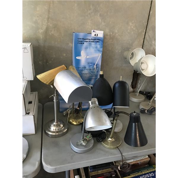 LOT OF DESK LAMPS