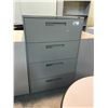 Image 2 : GREY 4 DRAWER LATERAL FILE CABINET
