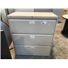 Image 2 : GREY 3 DRAWER LATERAL FILE CABINET