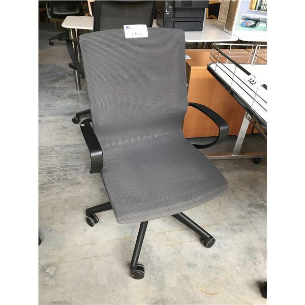 GREY EURO STYLE MESH FLEX-BACK TASK CHAIR