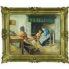 Image 1 : E Linnenba - Family Scene -Oil On canvas #1870091