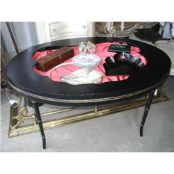 Black Coffee Table Display Table With Gilt #1870227