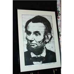 Mezzotint Print Abe Lincoln #12 of 100 #1870375