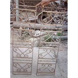 Pair of Antique Wrought Iron Panels Windows #1870391