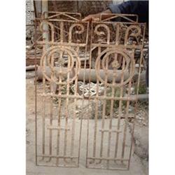 Pair of Old World Antique Iron Window Panels #1870392