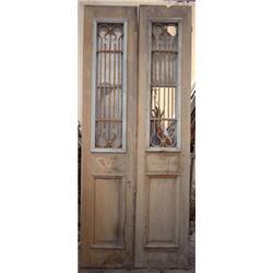 Pair of French Colonial Antique Doors Panels #1870400