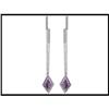 Image 1 : FINEST AMETHYST DANGLE EARRINGS 92 DIAMONDS WAS#1870431