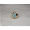 Image 1 : Estate 14K YG Gold Peruvian Opal Diamond Ring #1870487