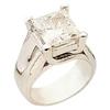 Image 1 : PRINCESS CUT PLATINUM solitaire 1.51 carat #1870835