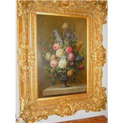 Oil on Canvas Italian Floral Louis XV Frame #1870887