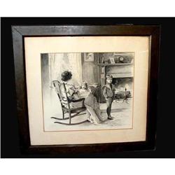 Berta Waters Watercolor w/c PAINTING ROCKWELL #1870937