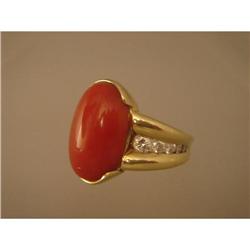 Ring  18ct.  Coral  Diamond #1872964