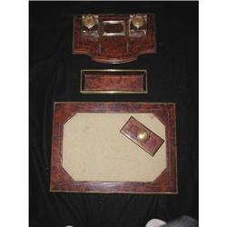 Magnificent Desk Set Italian Crystal Bronze #1872969