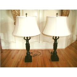 Pair Neoclassical Lamps Lady Figure C.1890-1900#1872974