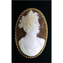 MUSEUM QUALITY ANTIQUE CAMEO BROOCH #1873025