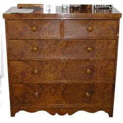 Antique Figured Walnut Chest of Drawers #1873053