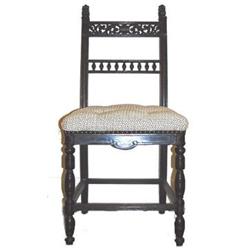 Victorian Aesthetic Ebonized Side Chair #1873054