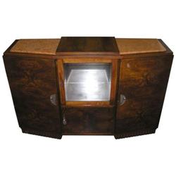 French Art Deco Figured Walnut Sideboard #1873074